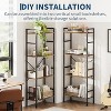 4 Tier Industrial Bookshelf - Heavy Duty Metal & Particleboard Shelving Unit, Display Shelves for Living Room & Home Office - 4 of 4