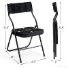 ADILE Padded Folding Chairs 4 Pack, Black - 2 of 3