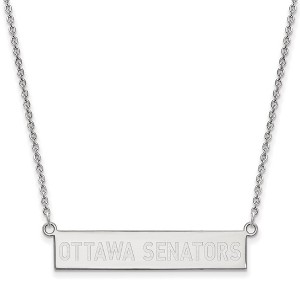 Black Bow Jewelry Sterling Silver Ottawa Senators NHL Necklace 18 Inch - 1 of 4