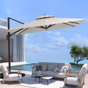 Hyleory 108'' Square Cantilever Umbrella - 1 of 4