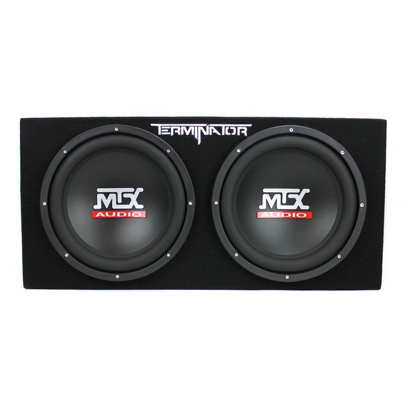 MTX TNE212D 12" 1200W Dual Loaded Subwoofer Box + 1500W Amplifier + Capacitor, 3 of 7