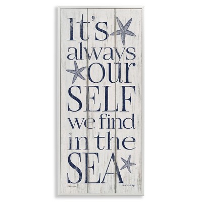 Stupell Industries Find Self In Sea Phrase, 13" x 30"