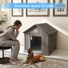31" Insulated Dog House, Water-Resistant Puppy Shelter with Elevated Floor & Air Vents, Easy Assembly Dog Kennel for Small Dogs ¨C Light Brown - 4 of 4