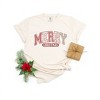 Simply Sage Market Women's Merry Christmas Varsity Short Sleeve Garment Dyed Tee - 3 of 4