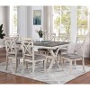 60" Arga Transitional Wood Dining Table Gray/Antique White - HOMES: Inside + Out - image 3 of 4