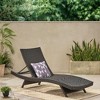 Wicker Patio Chaise Lounge with Adjustable Back, Poolside Sunbathing Chair with Foldable Legs, Waterproof Outdoor Chair -Christopher Knight Home - 2 of 4