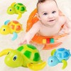 3-Pack Wind-Up Turtle Bath Toys, Chain Swimming Set for Bathtub and Pool - 3 of 4