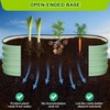 Nasitip [2PACK] 4.5x2x1ft Oval Raised Garden Bed, Galvanized Raised Bed with Open-Ended Base,Planter Raised Boxes for Vegetables,Flowers(Green) - 2 of 4