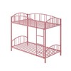 Jojoka Twin over Twin Bunk Bed with Stairs, Heavy-Duty Metal Frame & Arched Guardrails - Space-Saving Design - 3 of 4