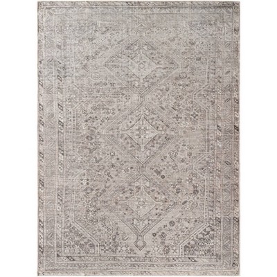 Mark & Day Eleni 7'10"x10' Rectangle Washable Woven Indoor Area Rugs Gray: Stain-Resistant, Pet Friendly, Modern Damask Pattern