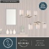 VAXCEL Robey 3 Light Polished Nickel Transitional Bathroom Vanity Fixture White Glass - 4 of 4