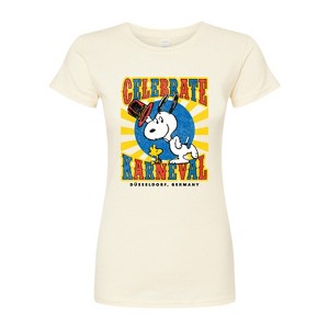 Women's - Peanuts - Snoopy Celebrate Karneval Fitted Graphic T-Shirt - 1 of 4