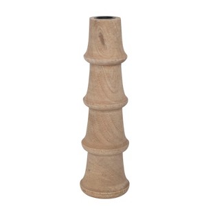 Storied Home Hand-carved Mango Wood Taper Candle Holder - 1 of 1