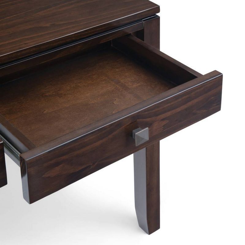 60&#34; Stratford End Table Russet Mahogany Brown - WyndenHall, 5 of 10
