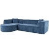 CAVINAS Premium L-Shaped Modular Sectional Couch with 2 Pillows and Resistant Chenille Fabric,the Sectional Sofa for Living Room,Study,Office,Blue - 2 of 4