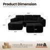 XIZZI Modular Sectional Sofa Couch, L/U-Shape Upholstered Couch, Modern Minimalist Couches for Living Room, Free Combination Deep Seat Corner Couch - 3 of 4