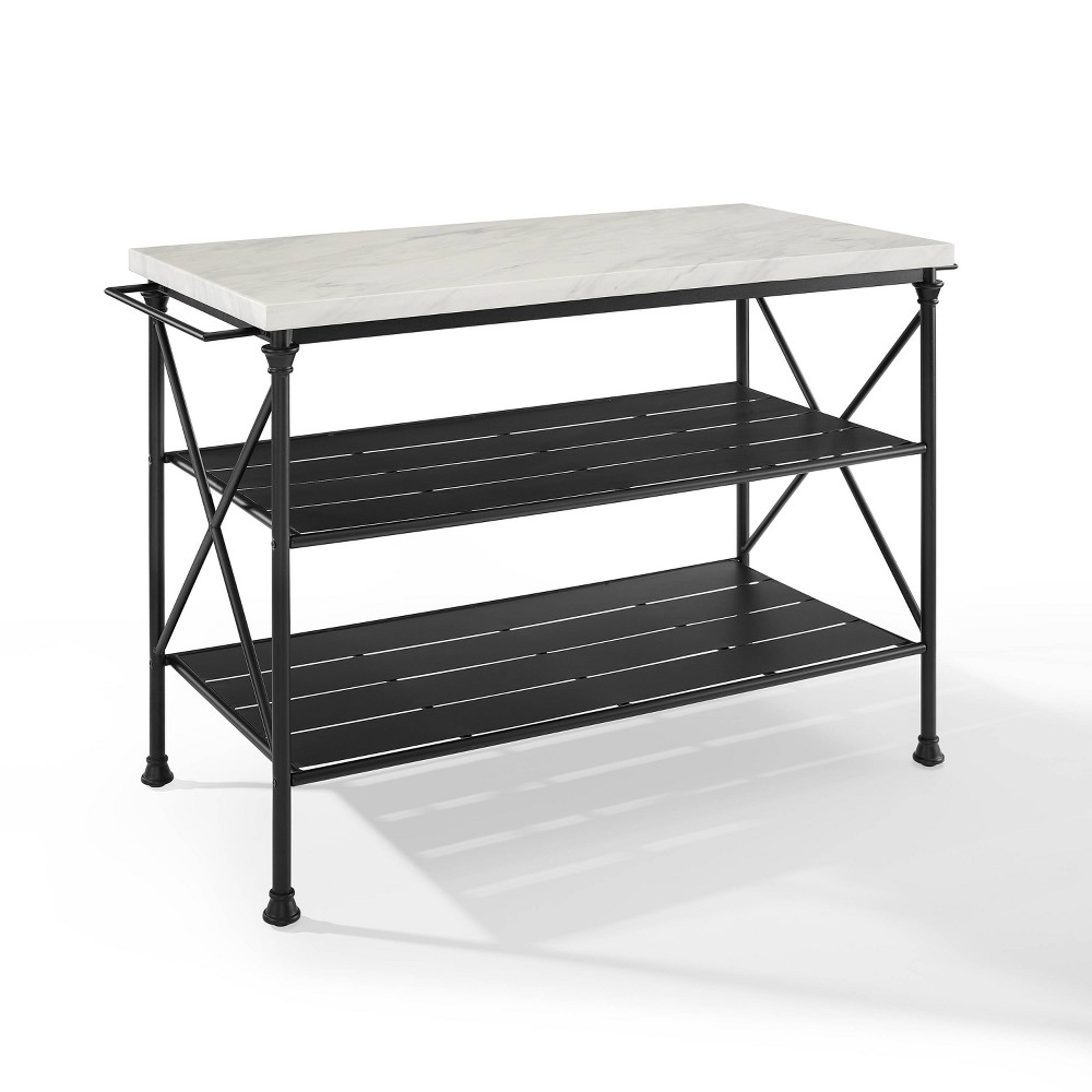 Photos - Kitchen System Crosley Madeleine Kitchen Island Matte Black  