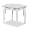 AZL1 Life Concept Dressers Multi Functional Vanity Set Hideaway Mirror Storage Drawers Padded Comfort Stool, White, 43.3"*19.7"*51.4" - 3 of 4