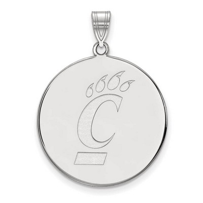 Black Bow Jewelry 10k White Gold Cincinnati Bearcats NCAA Extra Large Pendant
