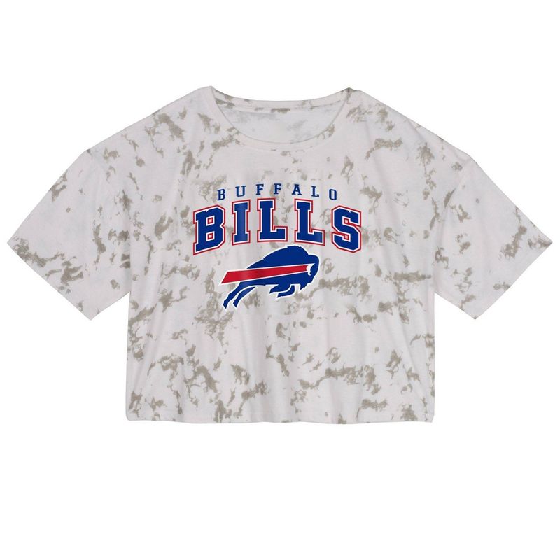 NFL Buffalo Bills Girls&#39; Short Sleeve Tie-Dye Fashion Crop T-Shirt, 2 of 4