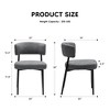 ELJGET Modern Dining Chairs Set of 4, Upholstered Dining Chairs with Curved Backrest,Sturdy Metal Frame - 3 of 4