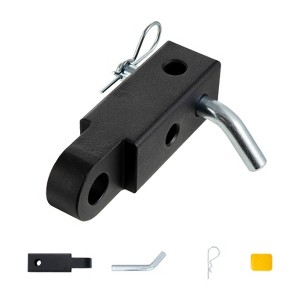 VEVOR Shackle Hitch Receiver, Fits 2" Receivers, 52900 lbs Breaking Strength, Heavy Duty Towing Accessories with Trailer Hitch Lock Pin, Black - 1 of 4