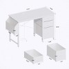 VYNXARIA 47.3" White Office Desk with 3 Drawers & Side Pocket - Versatile Study, Gaming, and Vanity Table - 3 of 4