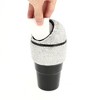 Unique Bargains Car Trash Can Portable Front Seats Trash Bin White 1 Pc 3.9" Length 2.8" Width 8.3" Height ABS Rhinestones - 4 of 4