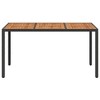 Garden Dining Table Black 59.1" x 35.4" x 29.5" Poly rattan - 3 of 4