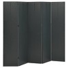vidaXL Room Divider Freestanding Privacy Screen for Room Separation Steel - Anthracite 78.7" x 70.9" - 2 of 4