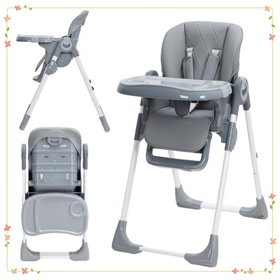 Foldable Infant Highchairs with Removable Tray,Multifunctional Baby High Chair