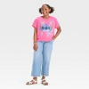 Girls' Juniors Lilo & Stitch Island Time Baby T-Shirt - Pink - 4 of 4