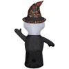 Gemmy Airblown Inflatable Skeleton w/Witch Hat , 4 ft Tall, Multi - image 4 of 4