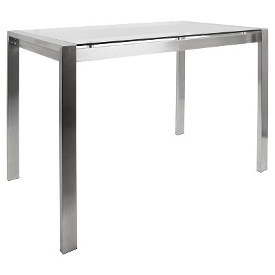 Glass counter height discount table