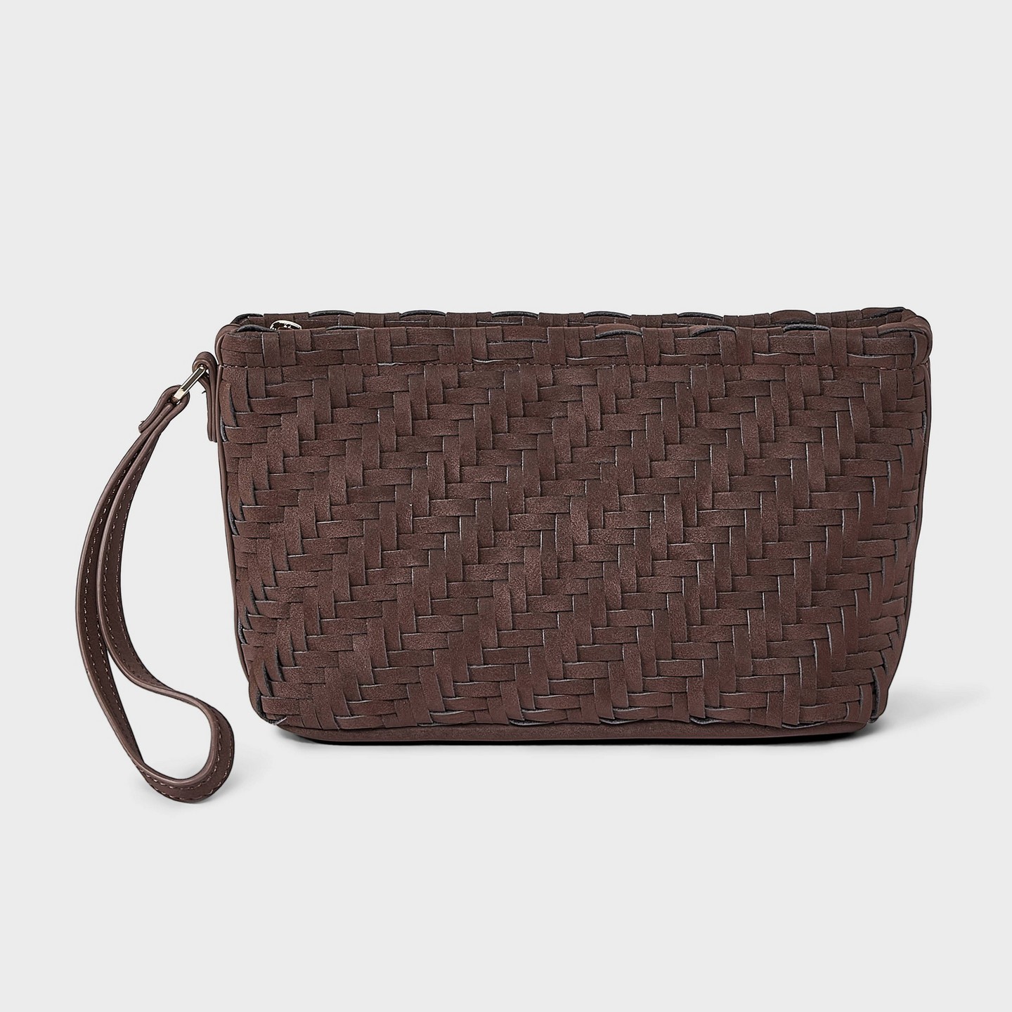 Сумка A New Day Faux Nubuck Woven Wristlet Pouch, цвет: Коричневый — фото 1
