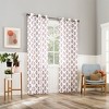 No. 918 Light Filtering Semi-Sheer Avie Global Medallion Grommet Curtain Panel Apricot Orange - image 4 of 4