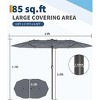 13FT Large Patio Umbrella Double-Sided Outdoor Umbrellas with Fade Resistant Canopy - 3 of 4
