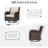 ODK 3 Pieces Patio Furniture Set, Outdoor Wicker Swivel Rocker Patio Set, 360-Degree Swivel Rocking Chair, with Premium Cushions and Table - 3 of 4