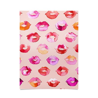 Ninola Design Sweet Pink Lips Poster - Society6 : Target