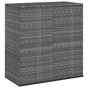 vidaXL Patio Cushion Box PE Rattan Gray - 1 of 4