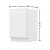 HOMLUX Easy-DIY Shaker White Ready to Assemble Drawer Base Kitchen Cabinet - 3 of 4