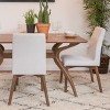 Vynxaria Modern Fabric Dining Side Chairs,Set of 2,Light beige - 4 of 4