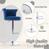 2 Pack Adjustable Height Swivel Bar Stool with Velvet Upholstery and Footrest Featuring Tufted Button Design - 4 of 4