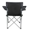 Racxily (4 PACK)Basic Quad Folding Camp Chair with Cup Holder, Black - 4 of 4