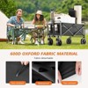 NAYSAYE Collapsible Folding Wagon Cart Heavy Duty Utility Wagon with All Terrain Wheels for Camping and Shopping, Black, 33.2"*20.4"*38.9" - 3 of 4