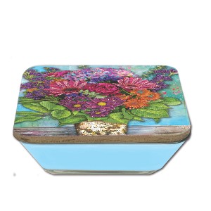 Courtside Market Wildflowers  3-in-1 20 oz Soy Wax Candle with Decorative Art Lid - 1 of 4