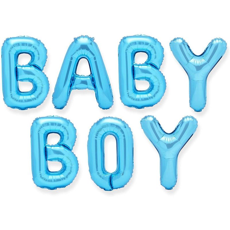 Blue Panda 43 Pieces Baby Boy Balloons, Baby Shower Decorations, Blue, 2 of 5