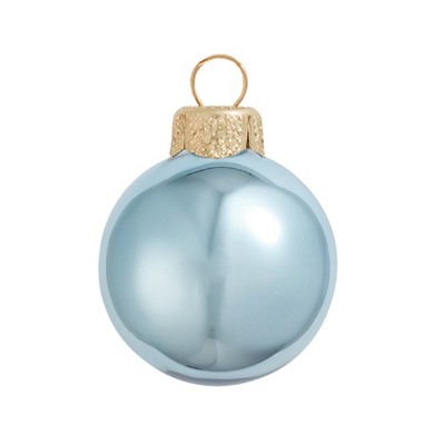 Northlight 4ct Shiny Glass Ball Christmas Ornament Set 4.75" - Sky Blue