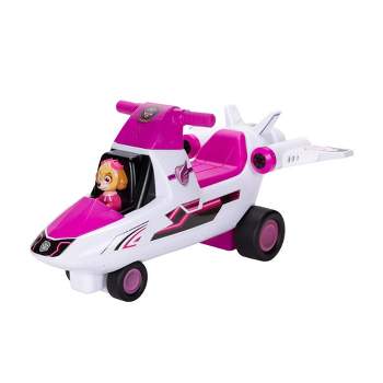 PAW Patrol Skye Fighter Jet Kids' Ride-On Vehicle with Lights, Sounds, Storage and Walking Bar