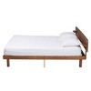 Baxton Studio Queen Morana Wood Platform Bed with Built in Shelf Walnut Brown: Mid-Century Design, No Box Spring Needed - 3 of 4